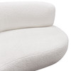 Simone Curved Sofa in White Faux Sheepskin Fabric / SIMONESOWH