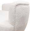 Simone Curved Sofa in White Faux Sheepskin Fabric / SIMONESOWH