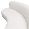 Simone Curved Sofa in White Faux Sheepskin Fabric / SIMONESOWH