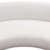 Simone Curved Sofa in White Faux Sheepskin Fabric / SIMONESOWH