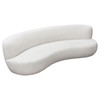 Simone Curved Sofa in White Faux Sheepskin Fabric / SIMONESOWH