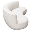 Simone Curved Sofa in White Faux Sheepskin Fabric / SIMONESOWH