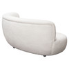 Simone Curved Sofa in White Faux Sheepskin Fabric / SIMONESOWH