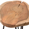 Joss Natural Acacia One of a Kind Live Edge Accent Table w/ Black Hairpin Legs / JOSSETNA