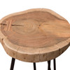 Joss Natural Acacia One of a Kind Live Edge Accent Table w/ Black Hairpin Legs / JOSSETNA