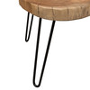Joss Natural Acacia One of a Kind Live Edge Rectangle Cocktail Table w/ Black Hairpin Legs / JOSSRCTNA