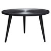 Vortex Round Cocktail Table in Solid Mango Wood Top in Black Finish & Iron Legs / VORTEXCTBL