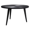 Vortex Round Cocktail Table in Solid Mango Wood Top in Black Finish & Iron Legs / VORTEXCTBL