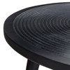 Vortex Round Cocktail Table in Solid Mango Wood Top in Black Finish & Iron Legs / VORTEXCTBL