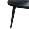 Vortex Round Cocktail Table in Solid Mango Wood Top in Black Finish & Iron Legs / VORTEXCTBL