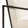 Luxe Accent Chair in Bone Boucle Textured Fabric with Black Powder Coat Frame / LUXECHBO-NB
