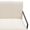 Luxe Accent Chair in Bone Boucle Textured Fabric with Black Powder Coat Frame / LUXECHBO-NB