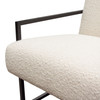 Luxe Accent Chair in Bone Boucle Textured Fabric with Black Powder Coat Frame / LUXECHBO-NB