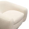 Pascal Swivel Chair in Bone Boucle Textured Fabric w/ Contoured Arms & Back / PASCALCHBO