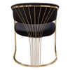Solstice Dining Chair in Black Velvet w/ Polished Gold Metal Frame / SOLSTICEDCBL1PK