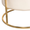 Pandora Accent Chair in Cream Velvet with Polished Gold Stainless Steel Frame / PANDORACHCM