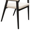 Adele Set of Two Dining/Accent Chairs in Cream Fabric w/ Black Powder Coated Metal Frame / ADELEDCCM2PK