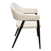 Adele Set of Two Dining/Accent Chairs in Cream Fabric w/ Black Powder Coated Metal Frame / ADELEDCCM2PK