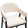 Adele Set of Two Counter Height Chairs in Cream Fabric w/ Black Powder Coated Metal Frame / ADELESTCM2PK