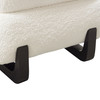 Vesper Armless Chair in Faux White Shearling w/ Black Wood Leg Base / VESPERACWH