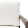 Blair Accent Chair in White Fabric with Curved Wood Leg Detail / BLAIRCHWH