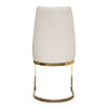 Vogue Set of (2) Dining Chairs in Cream Velvet with Polished Gold Metal Base / VOGUE2DCCM2PK