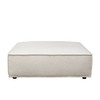 Cara Square Modular Lounger in Ivory Boucle Fabric w/ Moveable, Non-Skid Backrest / CARALGIV1PC