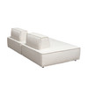Cara 2-Piece Square Modular Lounger in Ivory Boucle Fabric w/ Moveable, Non-Skid Backrest / CARALGIV2PC