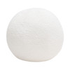 Single 14" Round Accent Pillow Ball in White Faux Shearling / PILLOWBALLWH-LARGE