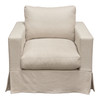 Savannah Slip-Cover Chair in Sand Natural Linen / SAVANNAHCHSD
