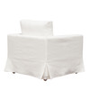Savannah Slip-Cover Chair in White Natural Linen / SAVANNAHCHWH