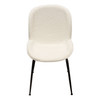 Session 2-Pack Dining Chair in Ivory Boucle w/ Black Powder Coat Metal Leg / SESSIONDCIV2PK