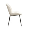 Session 2-Pack Dining Chair in Ivory Boucle w/ Black Powder Coat Metal Leg / SESSIONDCIV2PK
