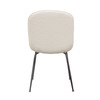 Session 2-Pack Dining Chair in Ivory Boucle w/ Black Powder Coat Metal Leg / SESSIONDCIV2PK