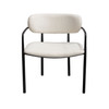 Set of (2) Skyler Dining Chairs in Ivory Boucle Fabric w/ Black Metal Frame / SKYLERDCIV2PK