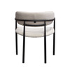 Set of (2) Skyler Dining Chairs in Ivory Boucle Fabric w/ Black Metal Frame / SKYLERDCIV2PK