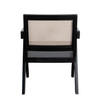 Carter Dining/Accent Chair in Solid Wood Frame in Black Finish w/ Natural Cane Seat Back / CARTERCHBL