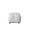 Paloma Rectangle Ottoman in Light Cream Velvet / PALOMAOTCM