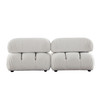 Paloma 2PC Modular 74 Inch Sofa in Light Cream Velvet / PALOMA1LC1RCCM