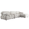 Paloma 4PC Modular 111 Inch Reversible Chaise Sectional in Light Cream Velvet / PALOMA1LC1AC1RC1OTCM
