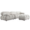 Paloma 4PC Modular 111 Inch Reversible Chaise Sectional in Light Cream Velvet / PALOMA1LC1AC1RC1OTCM