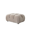 Paloma Rectangle Ottoman in Mink Tan Velvet / PALOMAOTTN