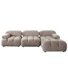 Paloma 4PC Modular 111 Inch Reversible Chaise Sectional in Mink Tan Velvet / PALOMA1LC1AC1RC1OTTN