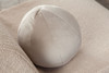 Set of (2) 10" Round Accent Pillows in Mink Tan Velvet / PILLOWBALLTN2PK
