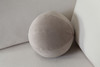 Set of (2) 10" Round Accent Pillows in Mink Tan Velvet / PILLOWBALLTN2PK