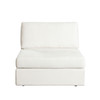 Muse Armless Chair in Mist White Performance Fabric / MUSEACWH