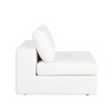 Muse Armless Chair in Mist White Performance Fabric / MUSEACWH