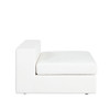 Muse Armless Chair in Mist White Performance Fabric / MUSEACWH
