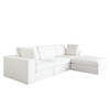 Muse 4PC Modular Reversible Chaise Sectional in Mist White Performance Fabric / MUSE2SC1AC1OTWH