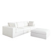 Muse 4PC Modular Reversible Chaise Sectional in Mist White Performance Fabric / MUSE2SC1AC1OTWH